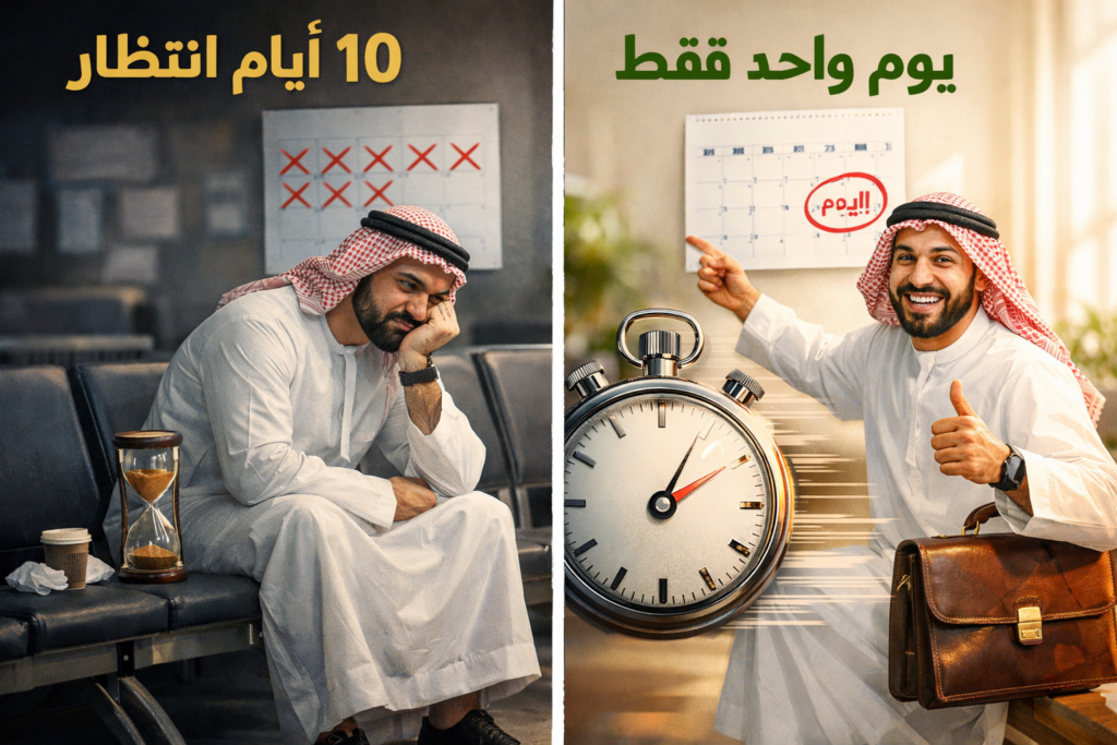 تجربة حقيقية: من 10 أيام انتظار إلى يوم واحد فقط